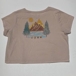 Roxy Crop Top Mountains Lake
